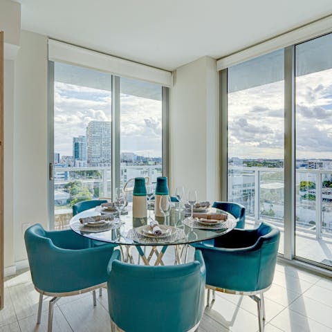 Dine with a view over the Design District