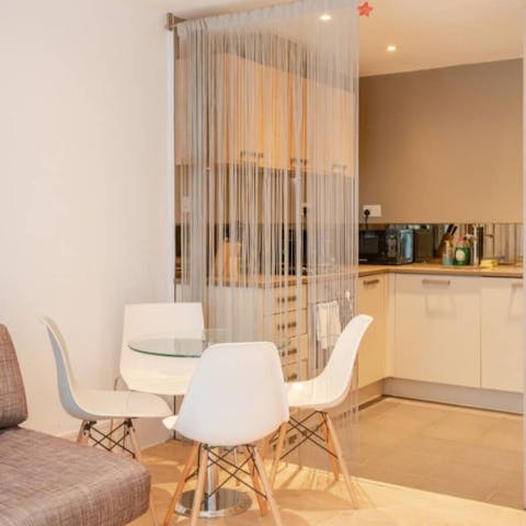 Dine in for a night after cooking up something in the kitchen