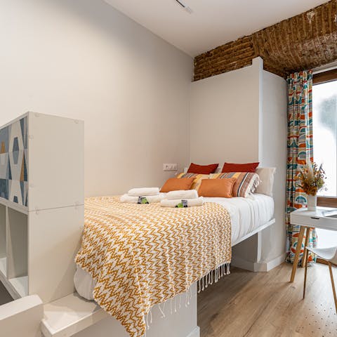 Treat yourself to an extra-long slumber in the comfortable bedrooms