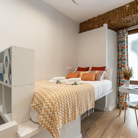 Treat yourself to an extra-long slumber in the comfortable bedrooms