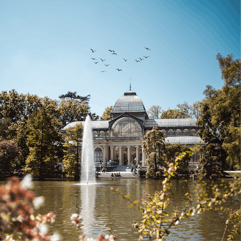 Look forward to picnicking in Retiro Park, a short walk away