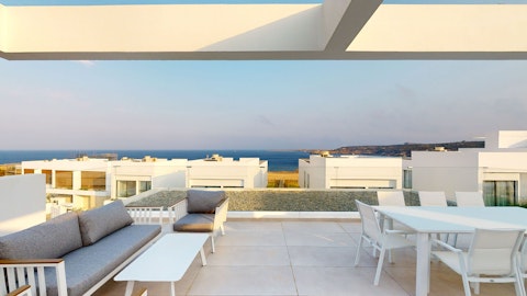 Dine alfresco with uninterrupted sea views stretching to the horizon