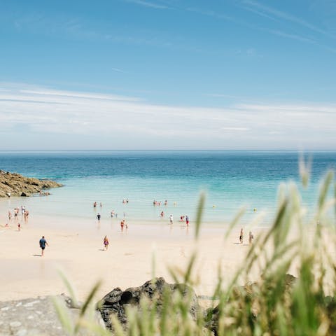 Take the five-minute drive down to beautiful Carbis Bay