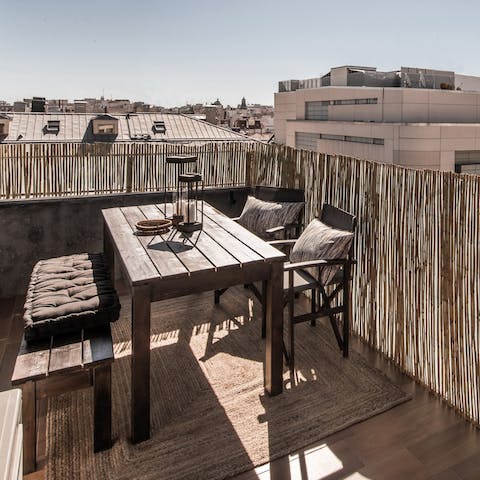 Eat outside on the patio