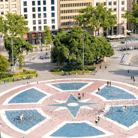 Stay in central Barcelona, just five minutes away from Plaza Cataluña