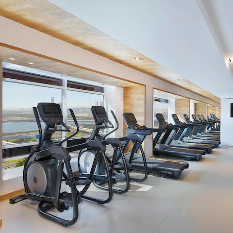 Work every muscle group and do some intense cardio in the gym