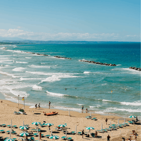 Visit the beaches along the Ionian coast on the way to Porto Cesareo