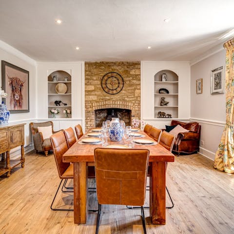 Savour family gatherings in the cosy dining room