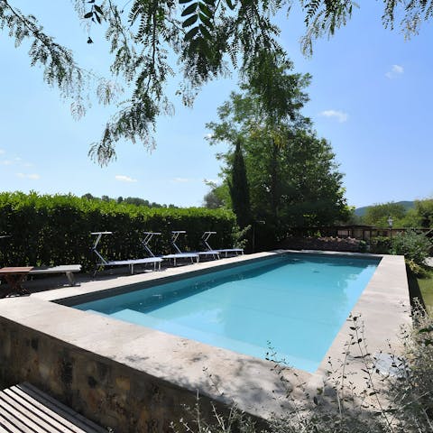 Enjoy a few leisurely lengths of the shared pool