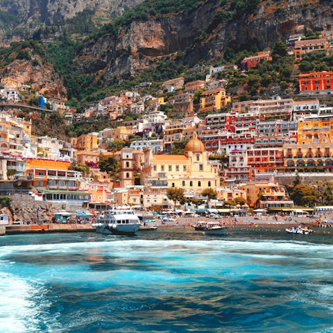 Visit Positano, a twenty-minute drive away