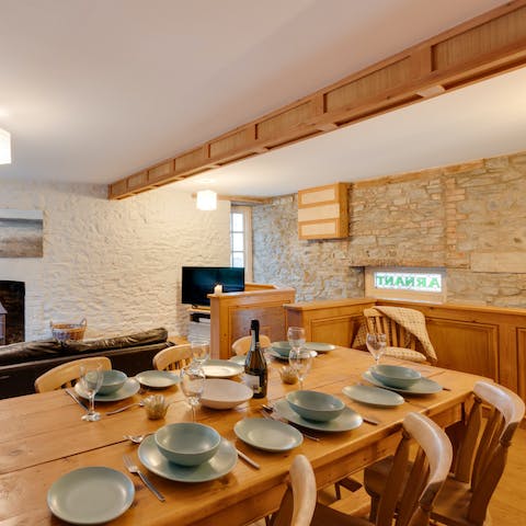 Share memorable meals together around the family-style table