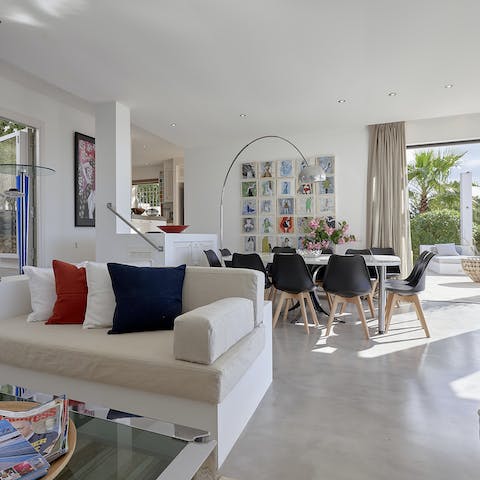 Entertain with ease in the open-plan living space