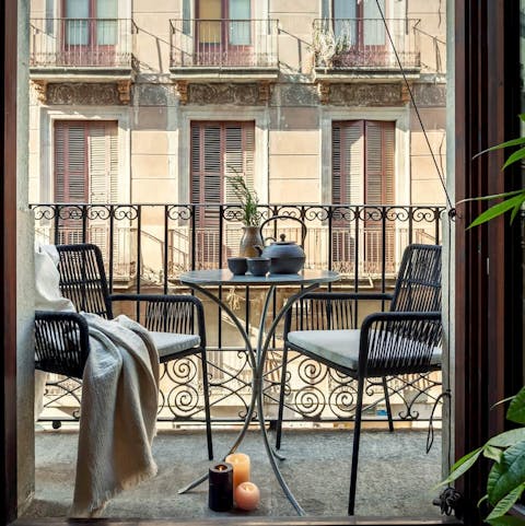 Sit out on your beautiful balcony at any time of year