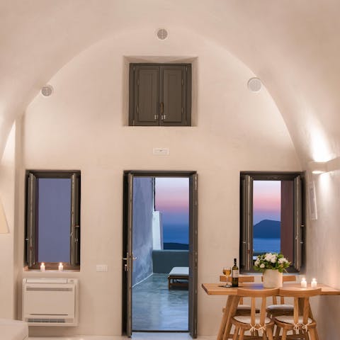 Sip local wine at sunset, generously provided by your host