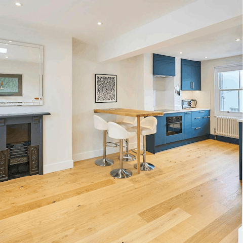 Prepare snacks or meals in the modern kitchen