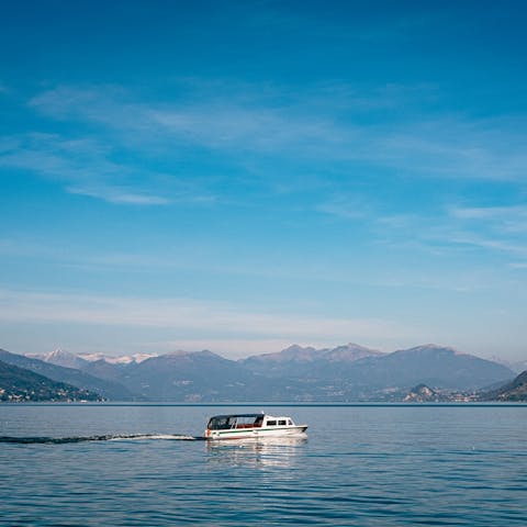 Explore Lake Lugano and the village of Porlezza, 1 kilometre away