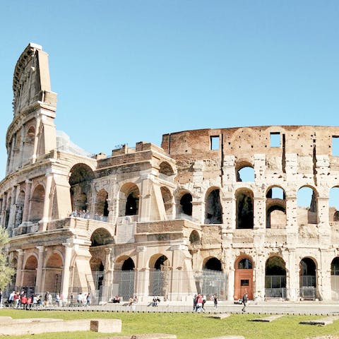 Wander over to the Colosseum in under twenty minutes
