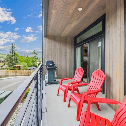 Bask in the mountain breeze on the balcony