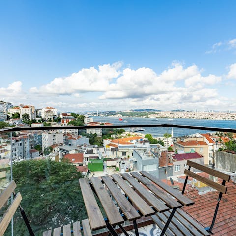 Sip your morning coffee from your balcony, overlooking the sparkling Bosphorus
