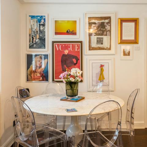 Sit down to an intimate meal when you're not sampling the local food scene