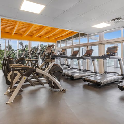 Make the most of amenities like the modern gym