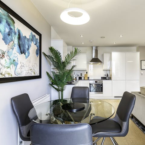 Tuck into a delicious dinner or grab a bite to eat nearby