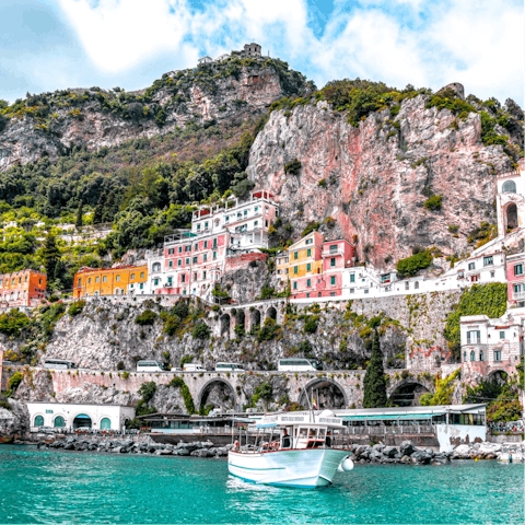 Take the short drive over to charming Amalfi and explore the shambling streets