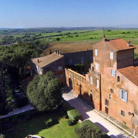 Immerse yourself in the beauty of the Castello del Duca located on the grounds