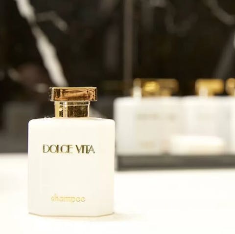 Pack less thanks to the home's toiletries