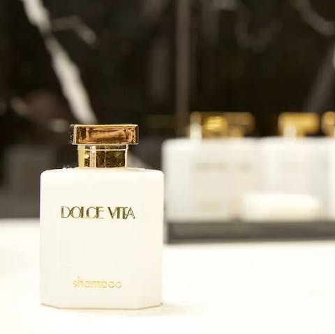 Pack less thanks to the home's toiletries