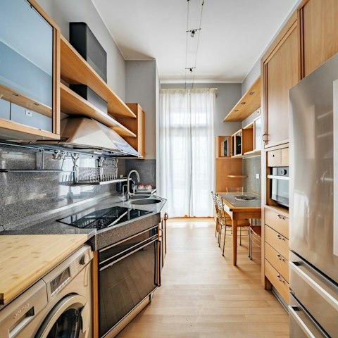 Rustle up an Italian dinner at home in the large kitchen