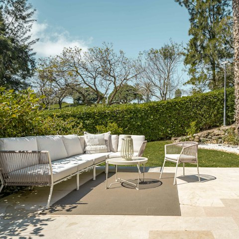 Dine alfresco on the leafy terrace