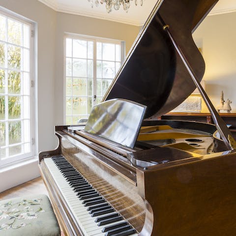 Play to your heart's content on the grand piano