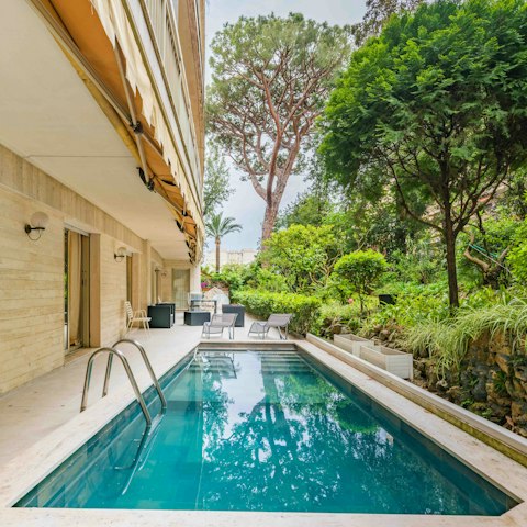 Go for a dip in the private pool on the terrace