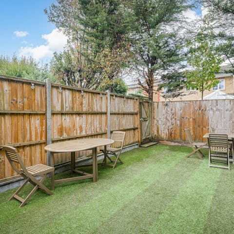 Enjoy sunny afternoons dining in the garden