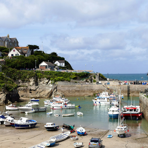 Reach the beach and Newquay harbour in just a few minutes