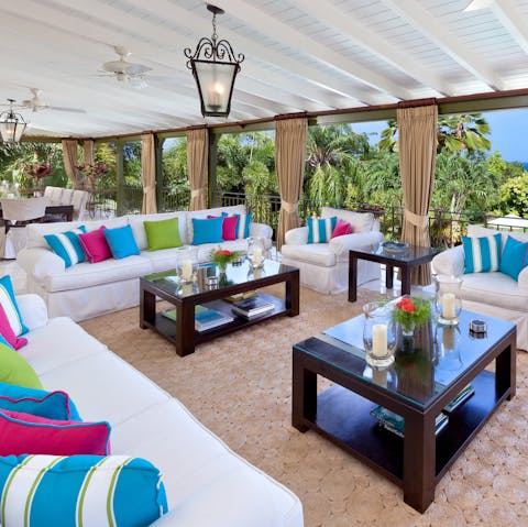 Entertain with ease on the huge covered terrace