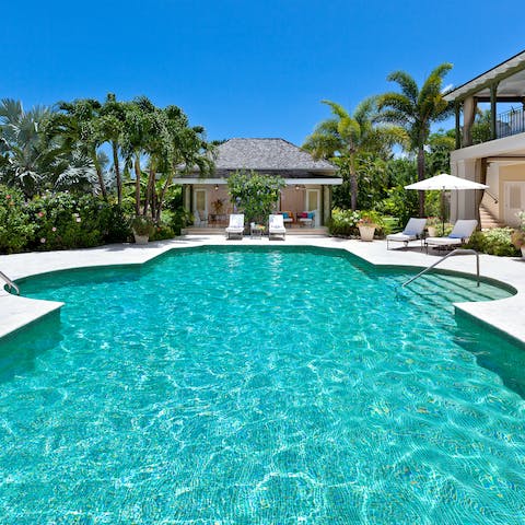 Swim unhurried laps in the expansive pool