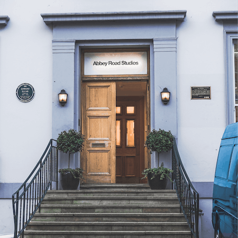 Visit the iconic Abbey Road Studios, a twenty-five-minute walk from your home