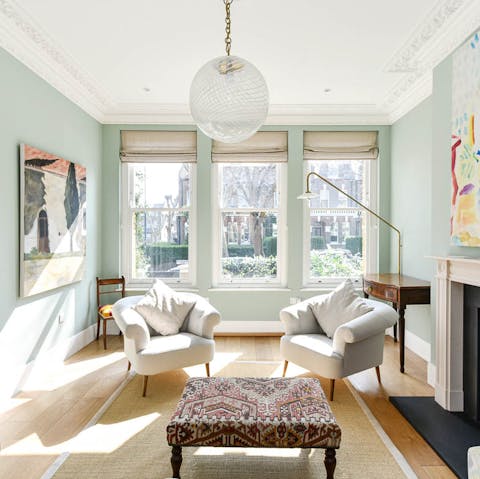 Curl up with a novel in the light-filled living space