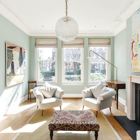 Curl up with a novel in the light-filled living space