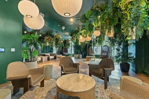 Retreat to the lush lounge between outings in Downtown Miami