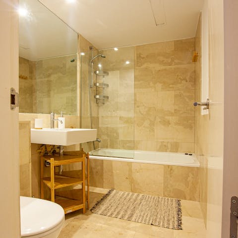 Treat yourself to a long soak in the tub after a day of exploring the city on foot