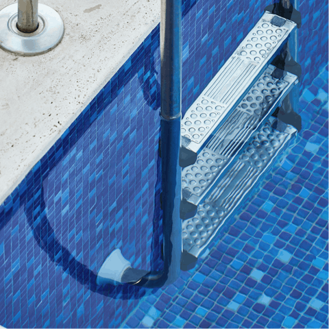 Take a dip in the shared swimming pool