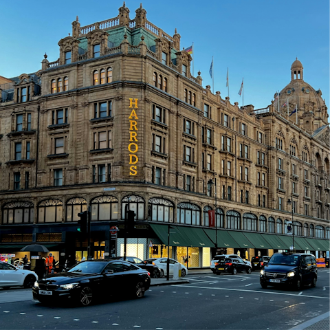 Get some retail therapy at nearby Harrods