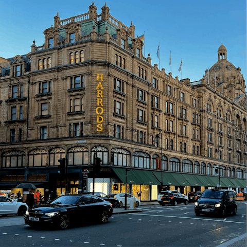 Get some retail therapy at nearby Harrods