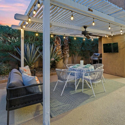 Dine alfresco on the private terrace