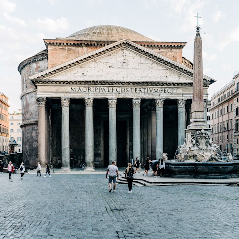 Visit the historic Pantheon – it’s within walking distance