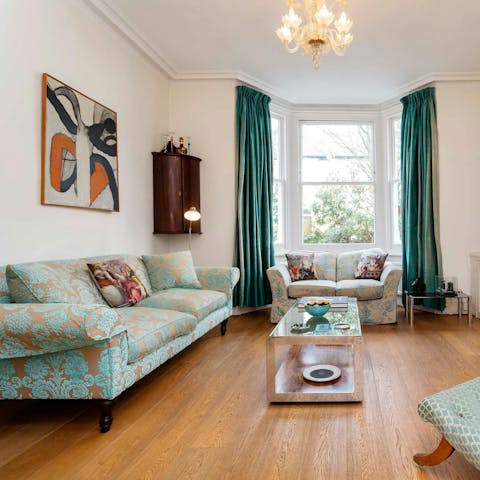 Sink into the squishy sofa after a busy day exploring