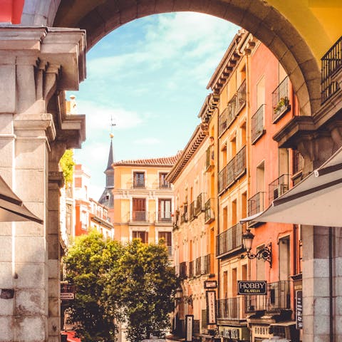 Jump on the bus and head into central Madrid